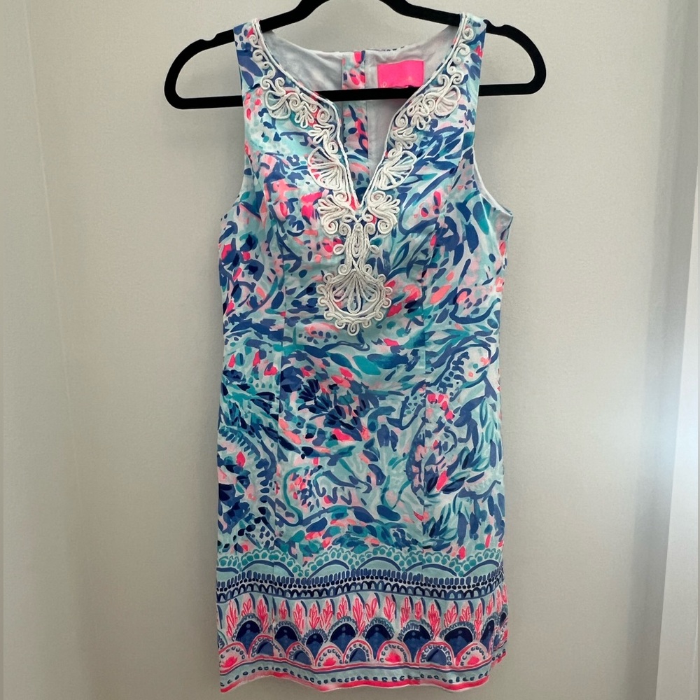 Lilly Pulitzer Gabby stretch shift dress in Party Wave Size 2